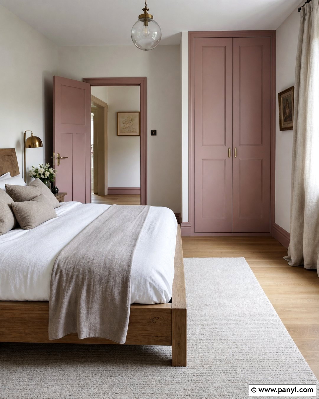 Blush Pink Painted Skirting Boards With White Walls - 30 painted skirting boards colour ideas