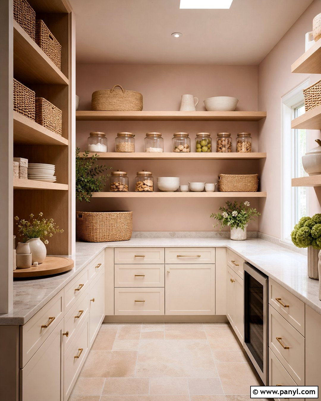 Blush Pink Pantry Walls - 25 Pantry Wall Colors