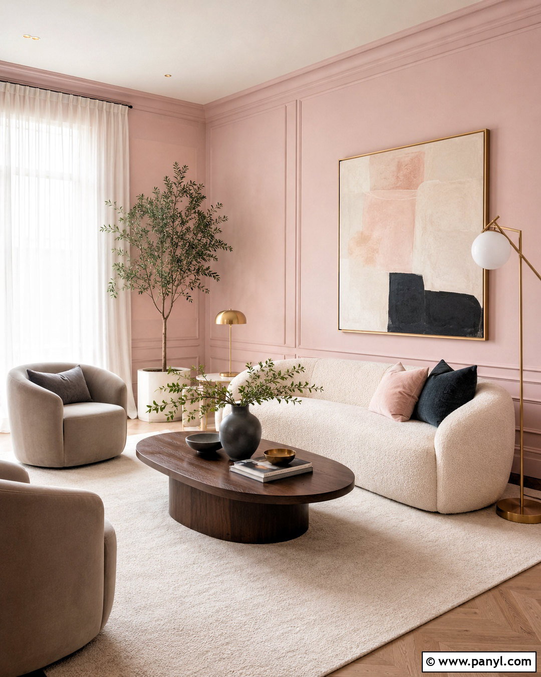 Blush Pink Pastel Living Room - 20 pastel colors living room ideas