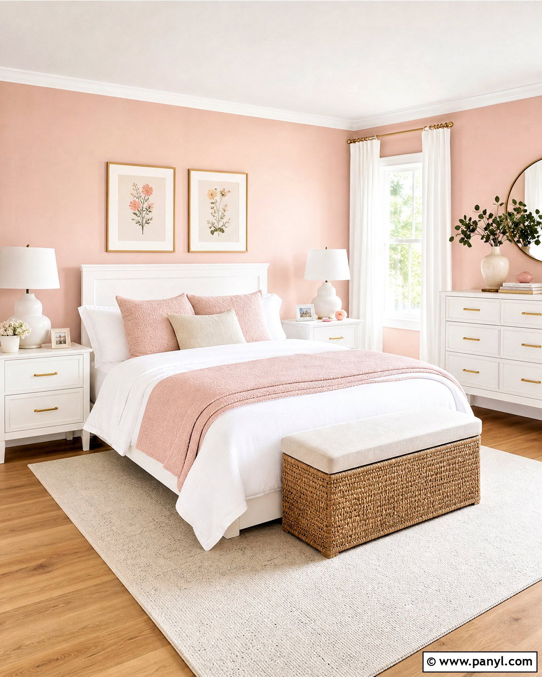 Blush Pink Room With White Furniture - 20 simple pink room ideas