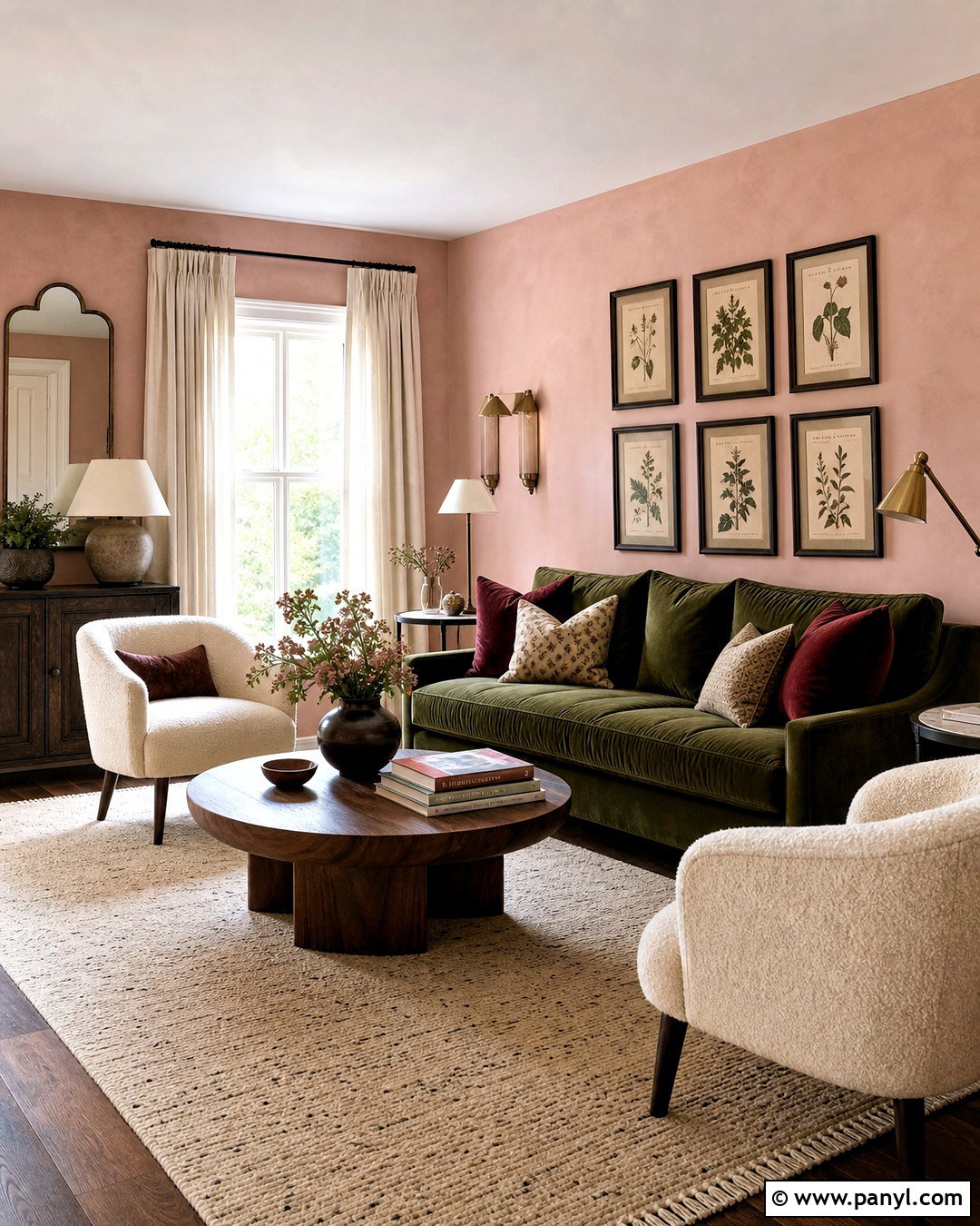 Blush Pink Sitting Room - 20 sitting room colour ideas
