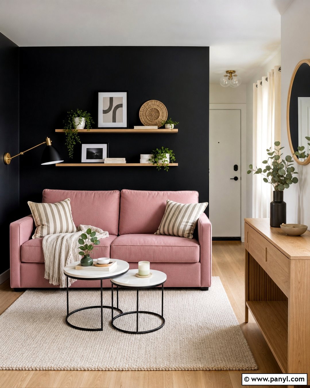 20 Pink Couch Black Wall Ideas for a Bold, Chic Living Room