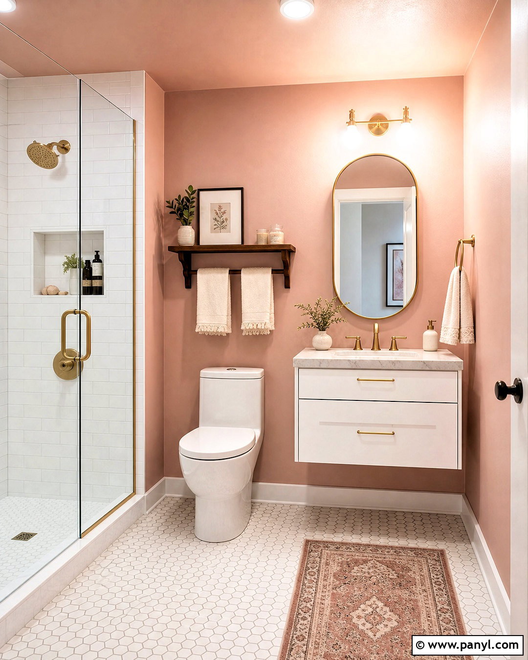 Blush Pink Small Bathroom - 20 small bathroom colours