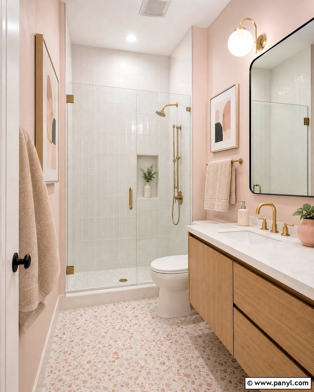 Blush Pink Small Bathroom Walls - 35 small bathroom wall colors