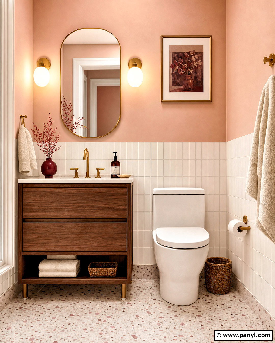 Blush Pink Small Bathroom - 20 bathroom color ideas for small bathrooms