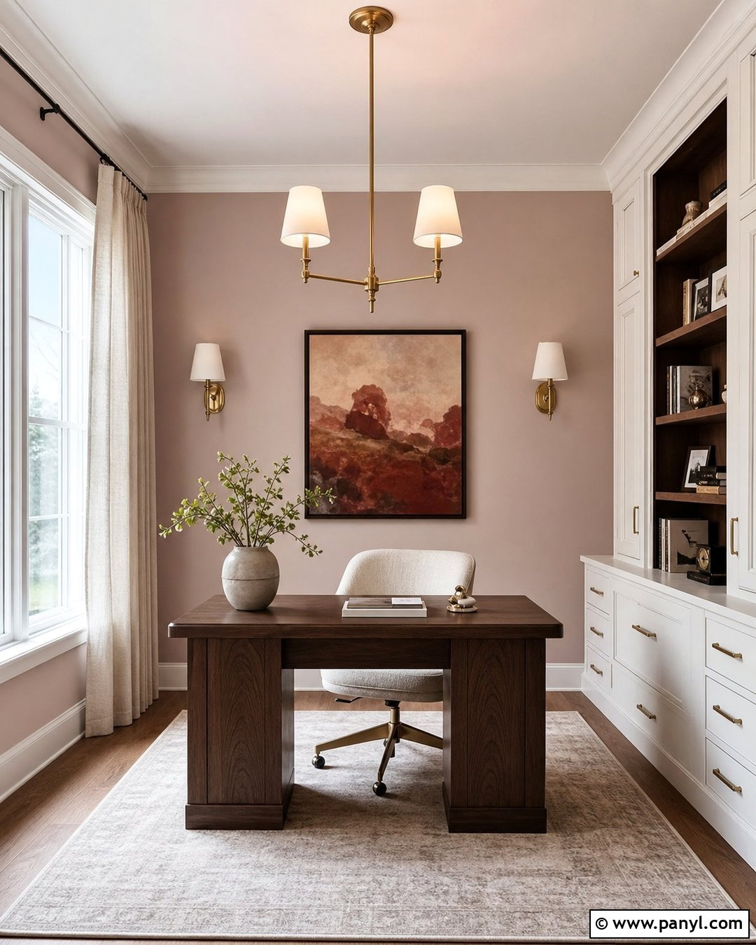Blush Pink Study Room - 20 Best Wall Color For Study Room Ideas