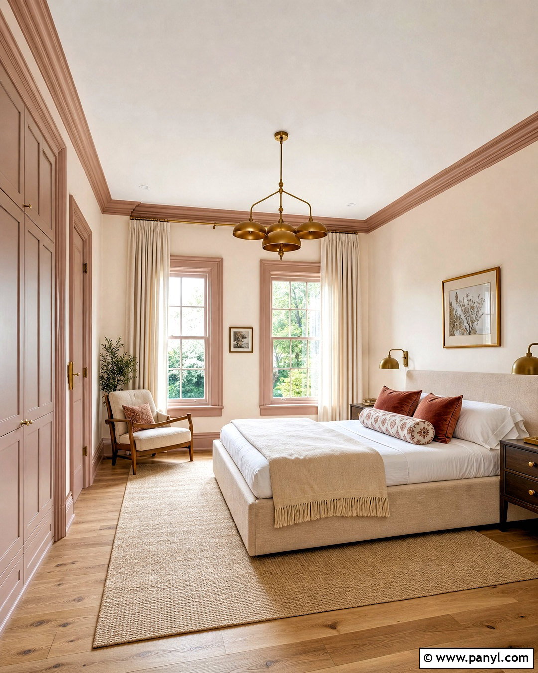 Blush Pink Trim - 20 trim colors interior ideas