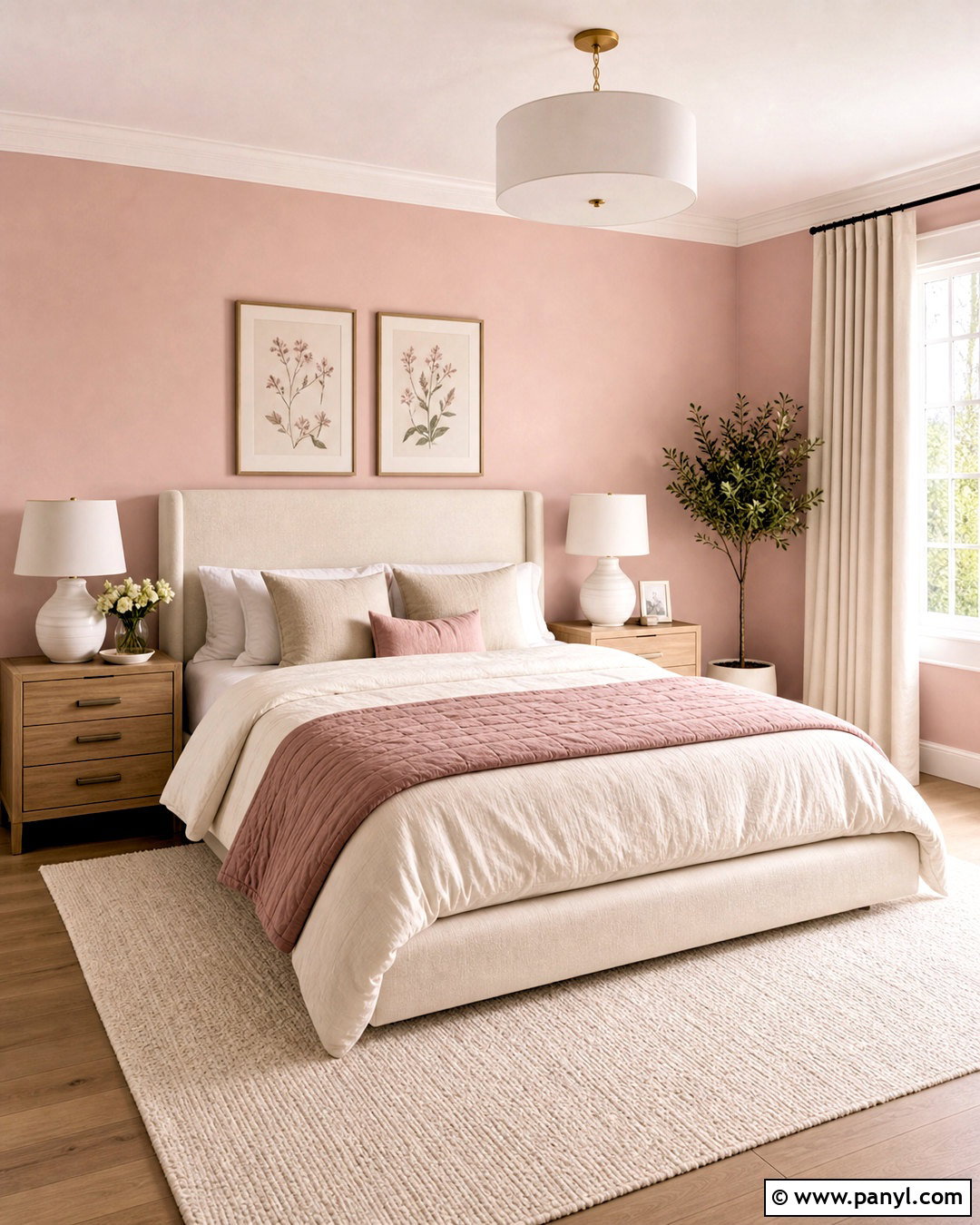 Blush Pink Wall Bedroom - 20 pink wall room ideas