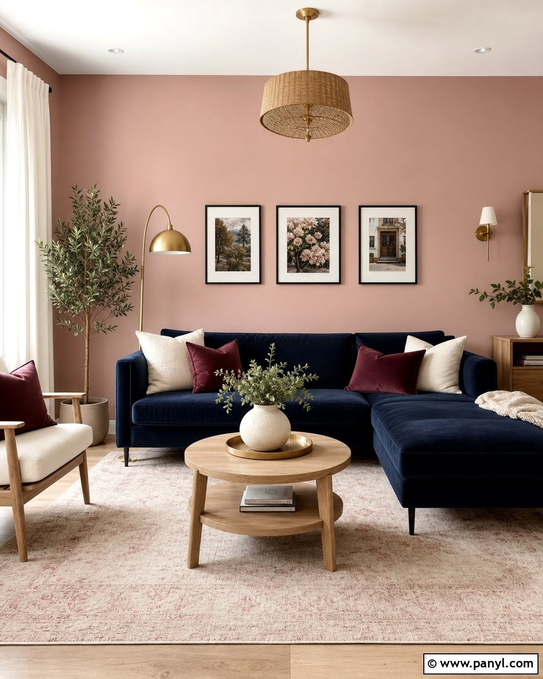 Blush Pink Wall Color - 20 Best Wall Color For Blue Couch Ideas