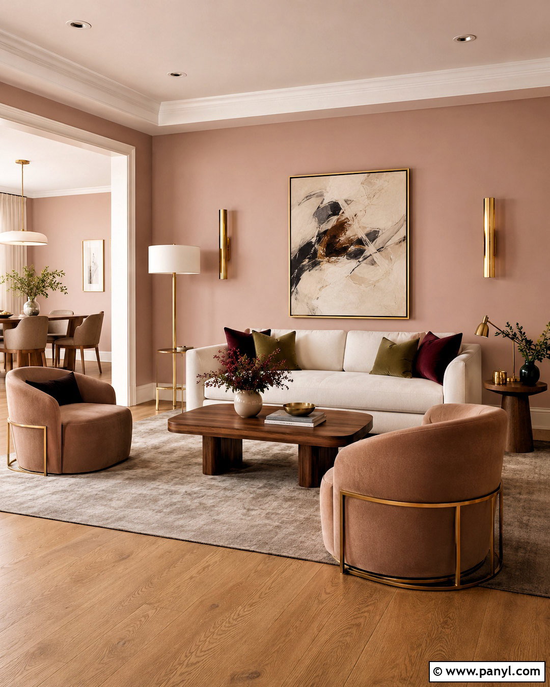 Blush Pink Wall Color - 20 Wall Color Samples