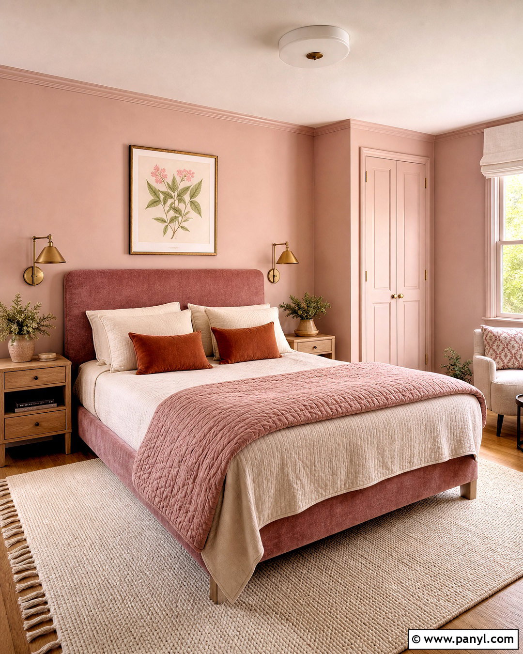 Blush Pink Walls And Trim - 20 monochromatic walls and trim ideas