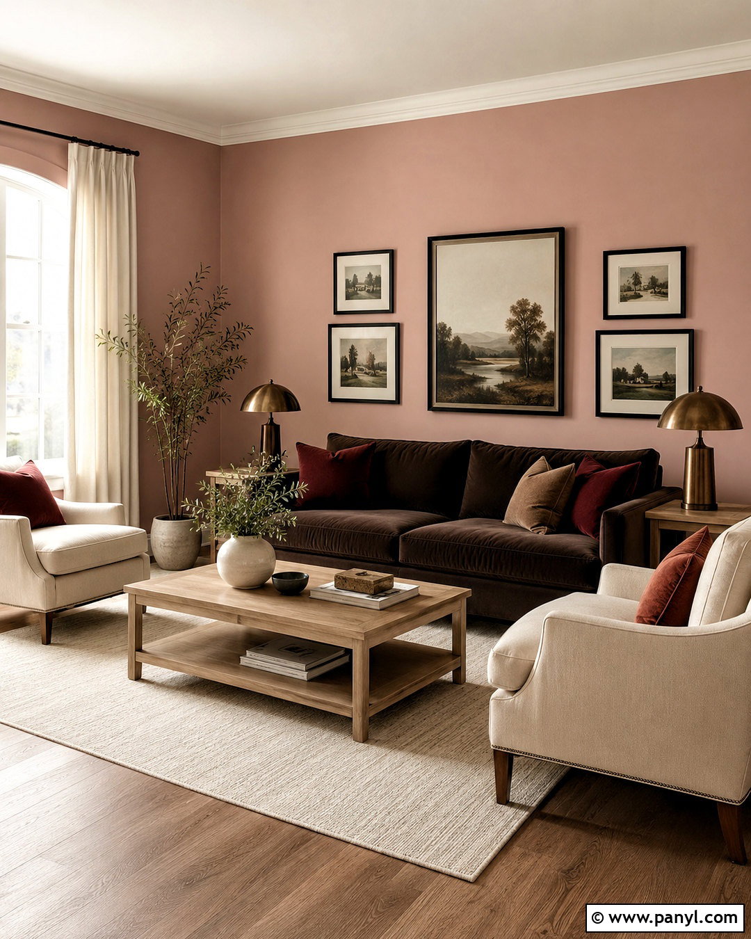 Blush Pink Walls With Brown Furniture - 20 living room paint color ideas with brown furniture ideas