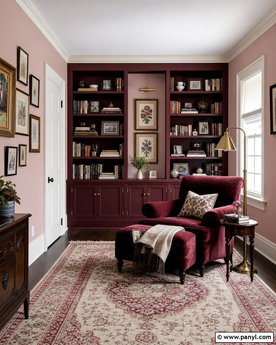 Blush Pink Walls With Burgundy - 20 Blush Pink Wall Color Ideas