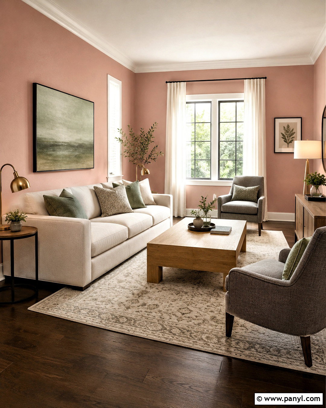 Blush Pink Walls With Dark Wood Floors - 35 wall colors for dark wood floors