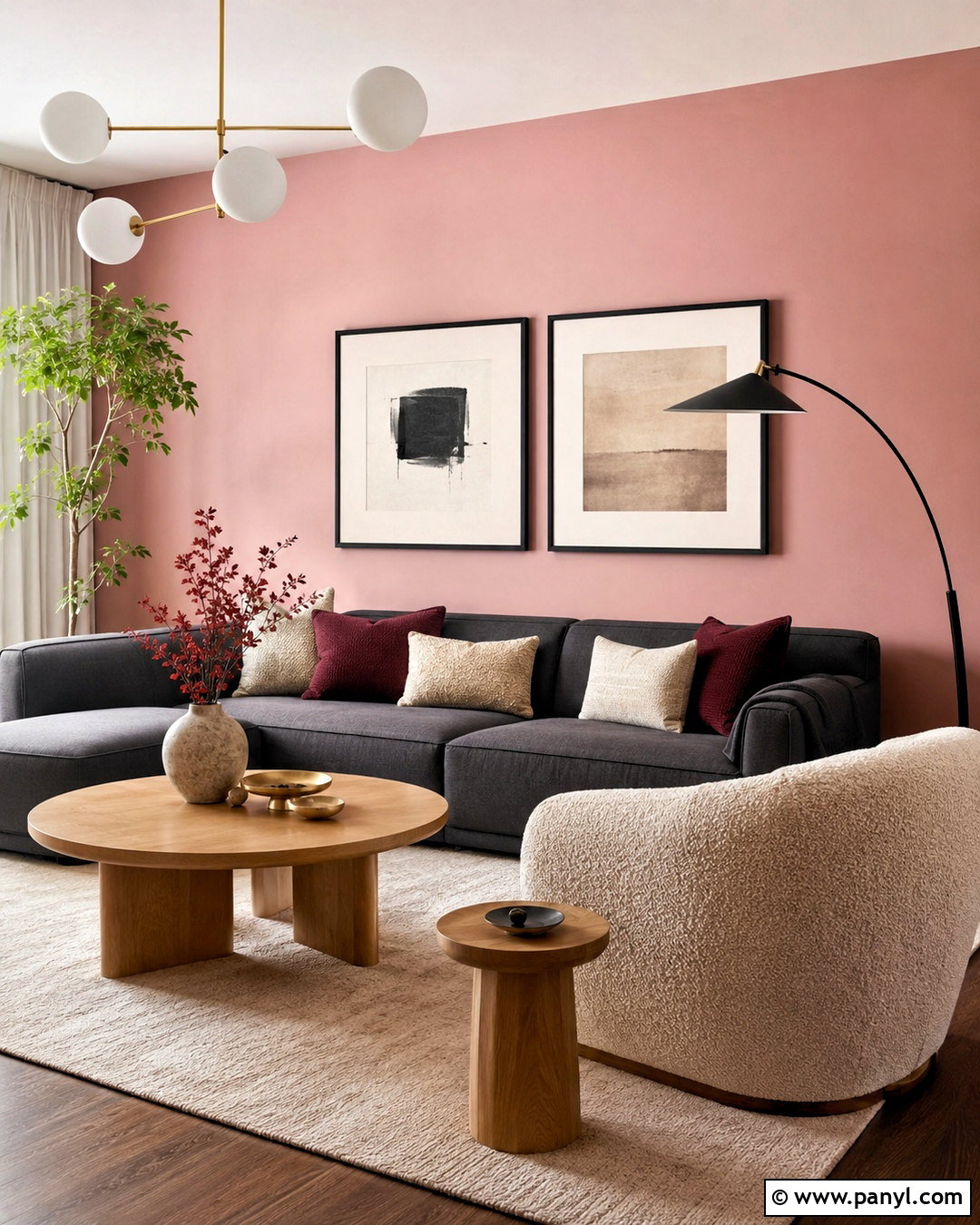 Blush Pink Walls With Grey Sofa - 20 Wall Colour With Grey Sofa Ideas