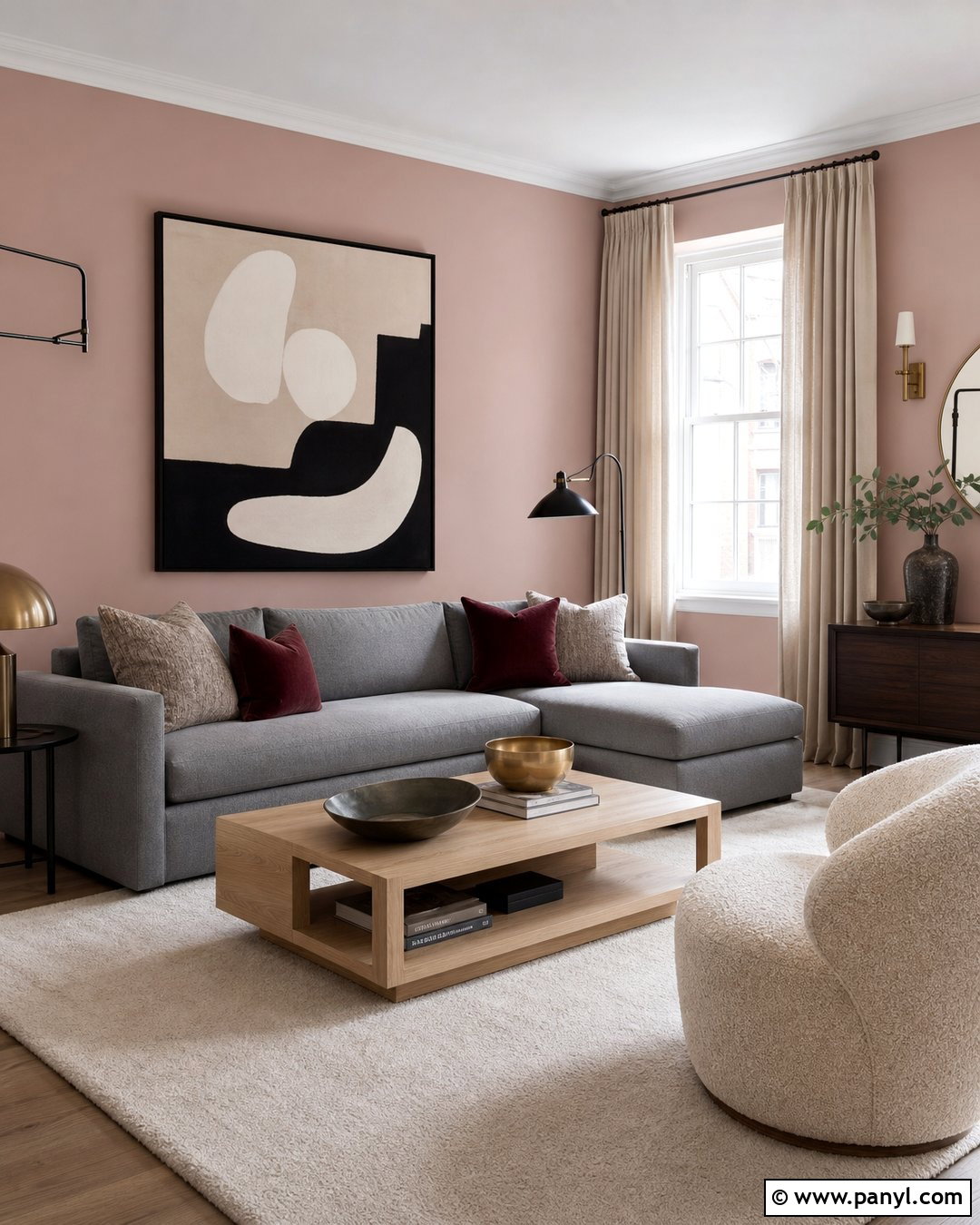 Blush Pink Walls With Grey Sofa - 20 Best Wall Colour For Grey Sofa Ideas