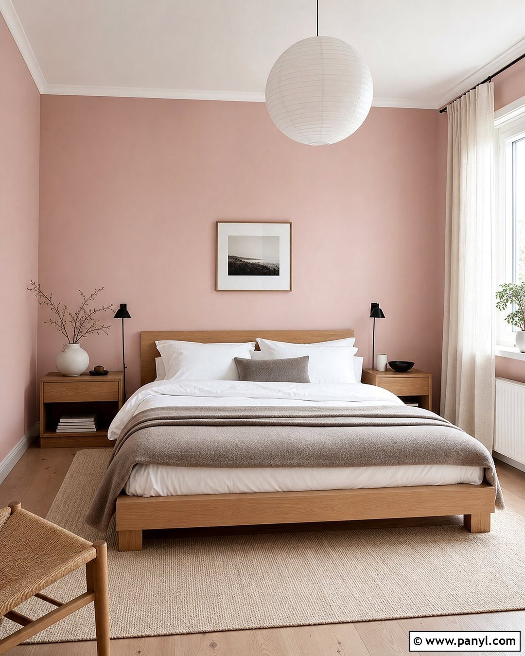 Blush Pink Walls With Light Oak - 20 Blush Pink Wall Color Ideas