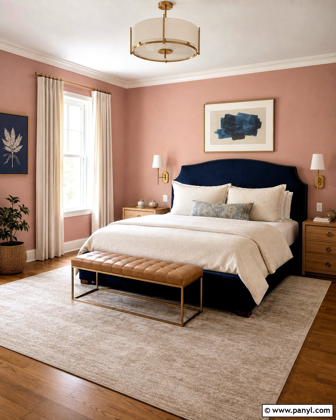 Blush Pink Walls With Navy Blue - 20 Wall Colors That Go With Navy Blue Ideas
