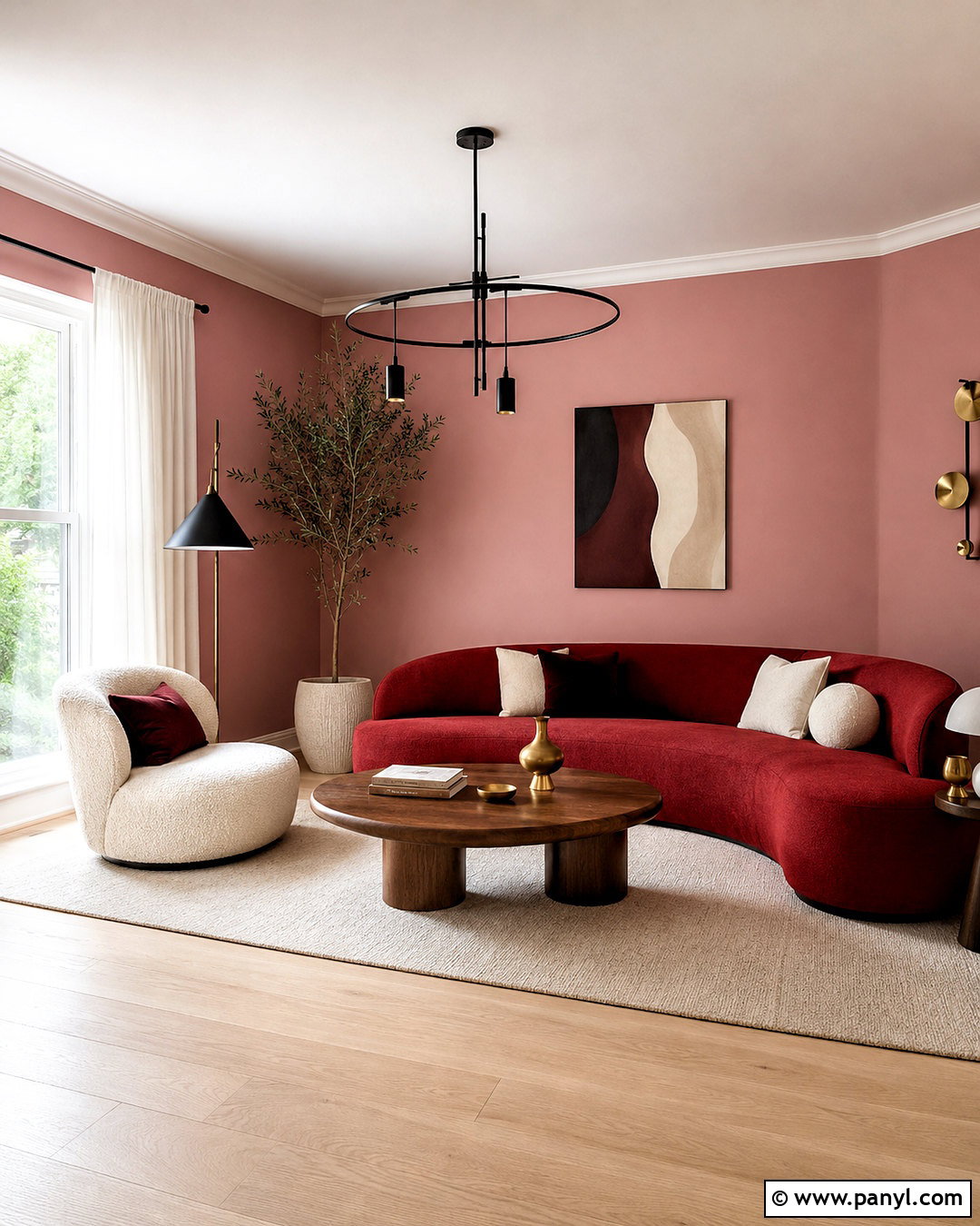 Blush Pink Walls With Red Furniture - 20 What Color Walls Go With Red Furniture Ideas