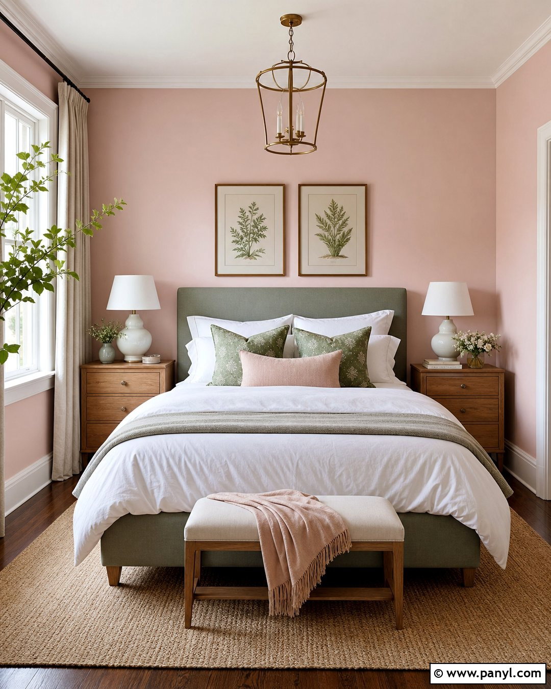 Blush Pink Walls With Sage Green - 20 Blush Pink Wall Color Ideas