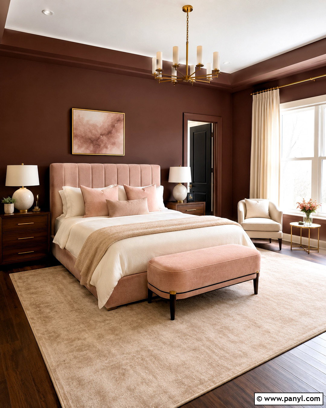 Blush Pink With Brown Walls - 20 What Color Goes With Brown Walls