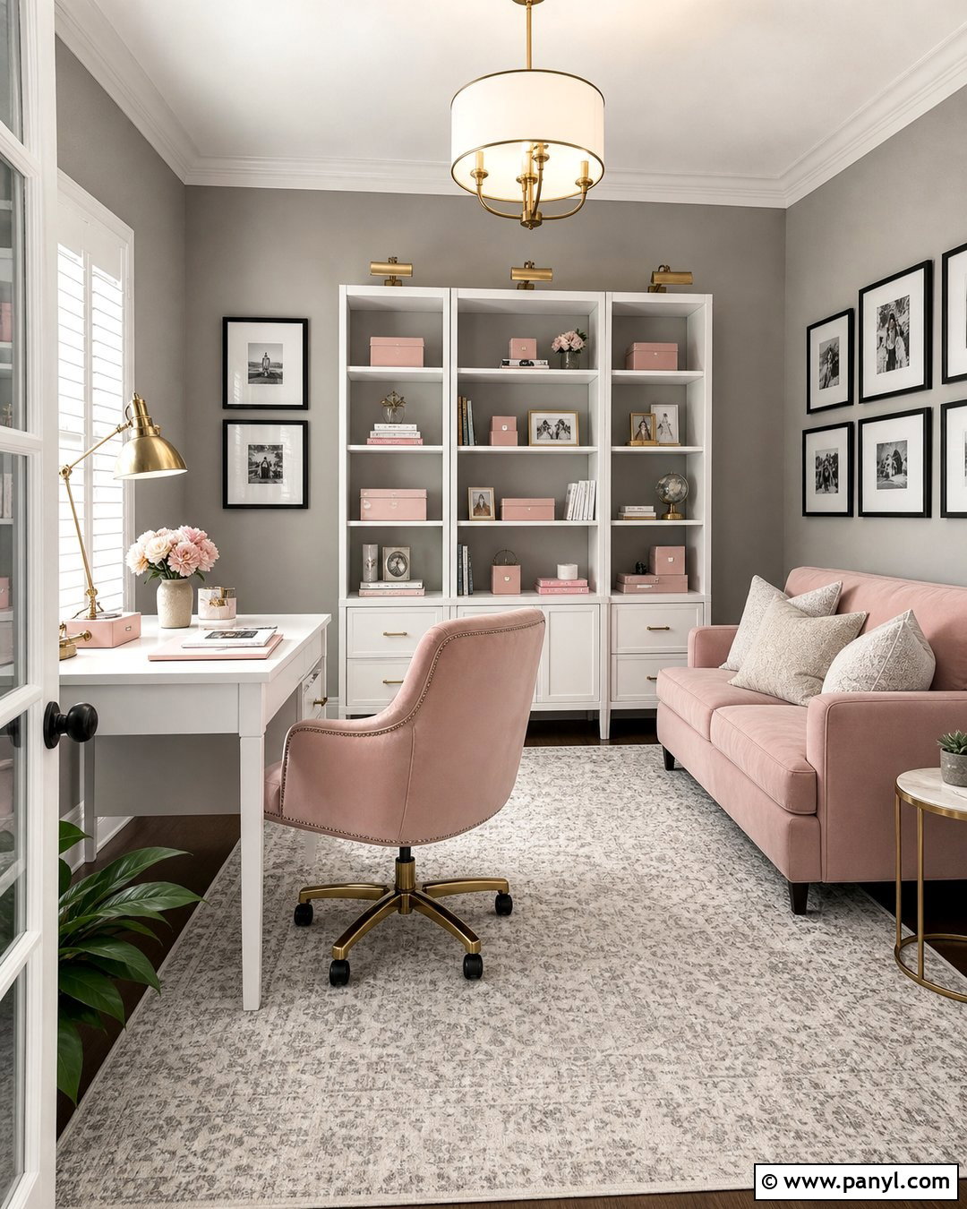 Blush Pink With Gray Walls - 35 Accent Colors With Gray Walls