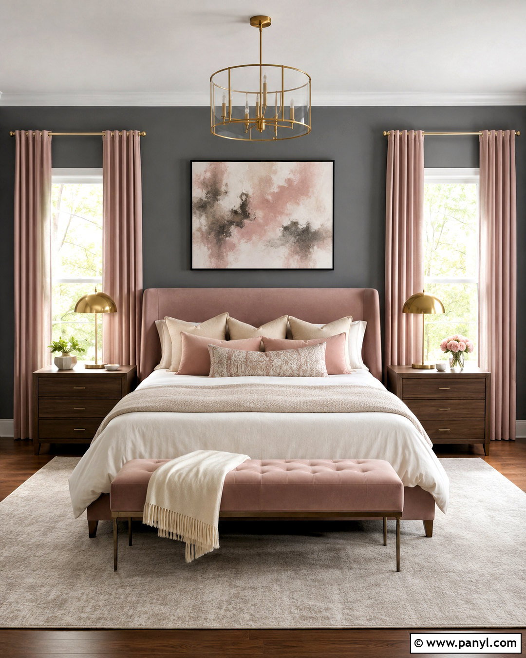 Blush Pink With Grey Walls - 20 What Goes With Grey Walls