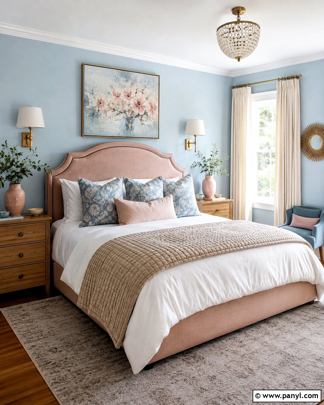 Blush Pink With Light Blue Walls - 20 What Goes With Light Blue Walls