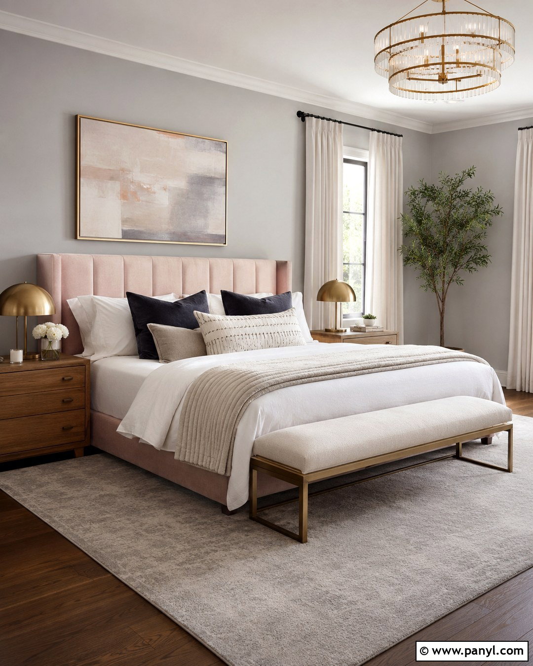 Blush Pink With Light Gray Walls - 20 Colors That Go With Light Gray Walls