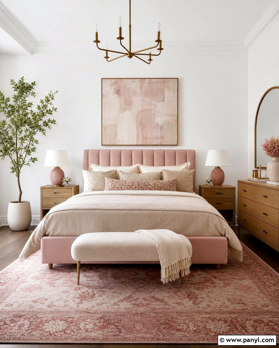 Blush Pink With White Walls - 20 Shades For White Walls