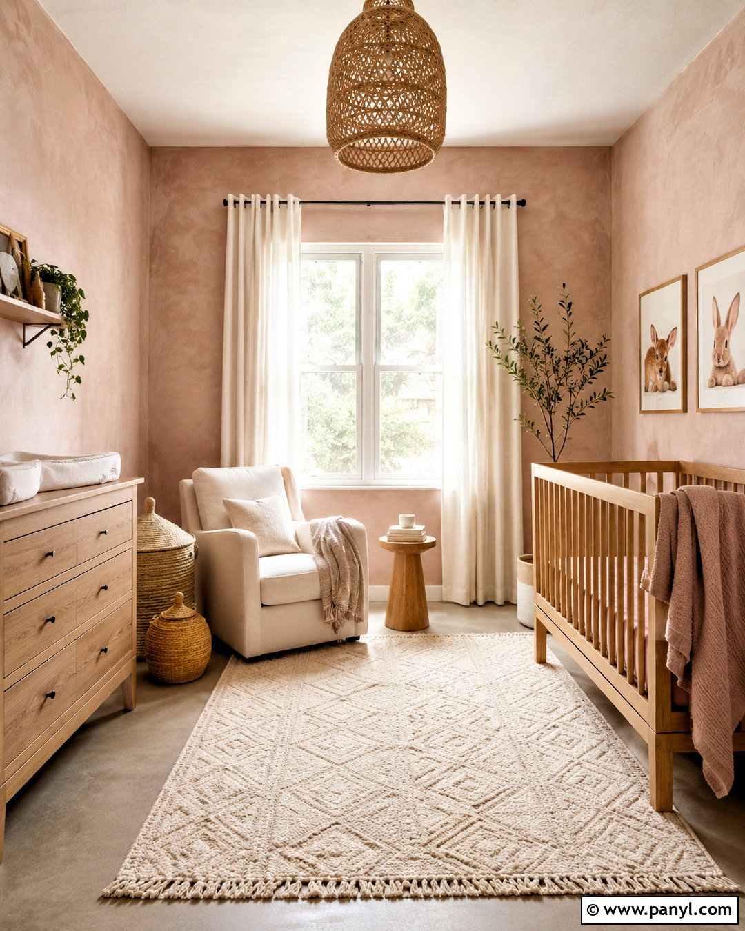 Blush Plaster Nursery - 20 plastering walls ideas