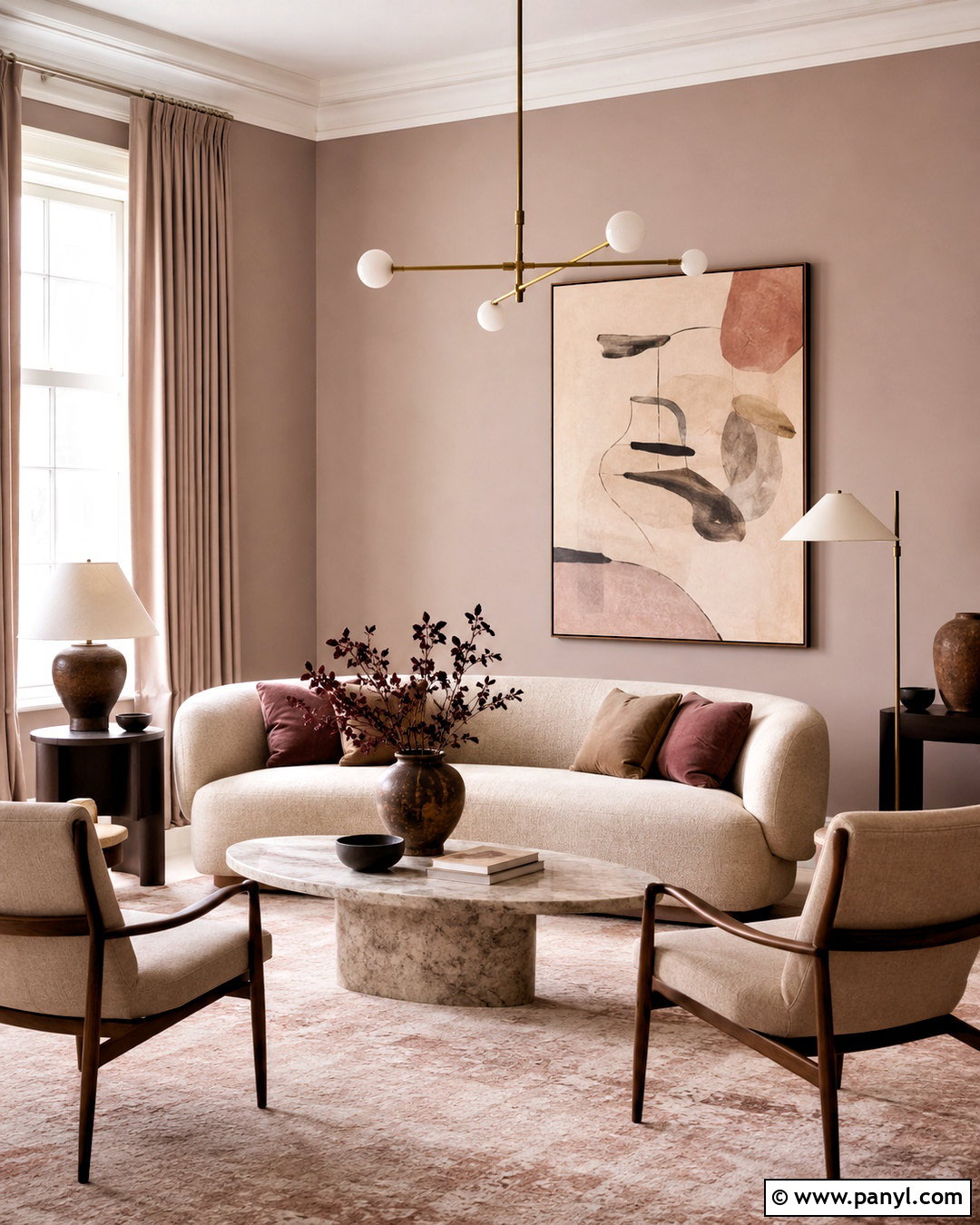 Blush Taupe Neutral Sitting Room - 20 neutral room colors