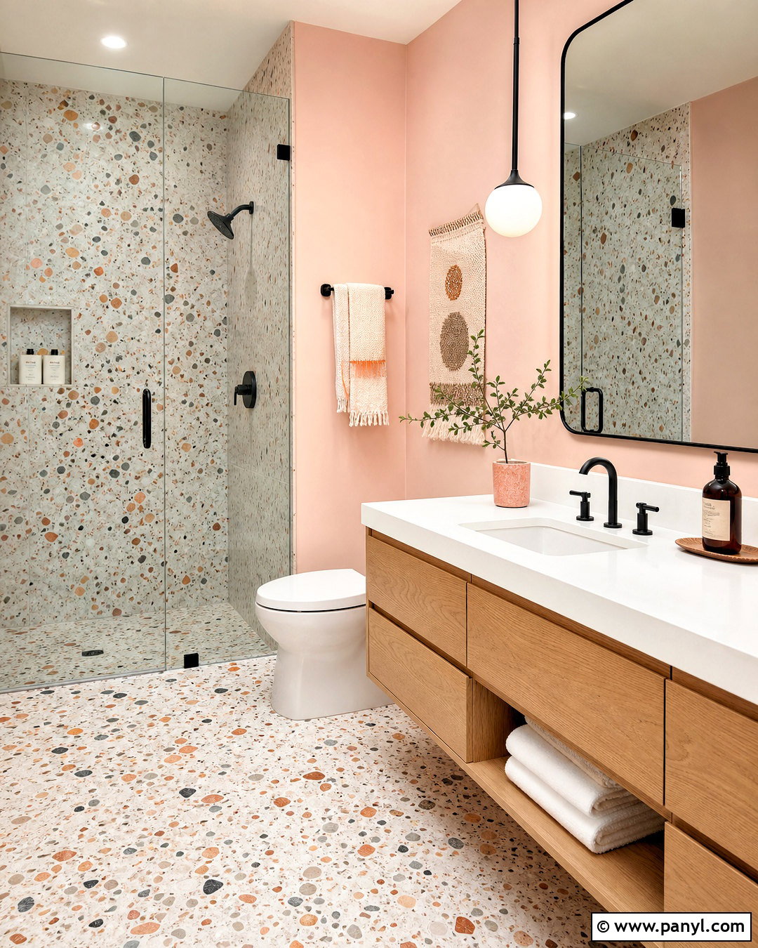 Blush Terrazzo Bathroom - 20 blush bathroom ideas