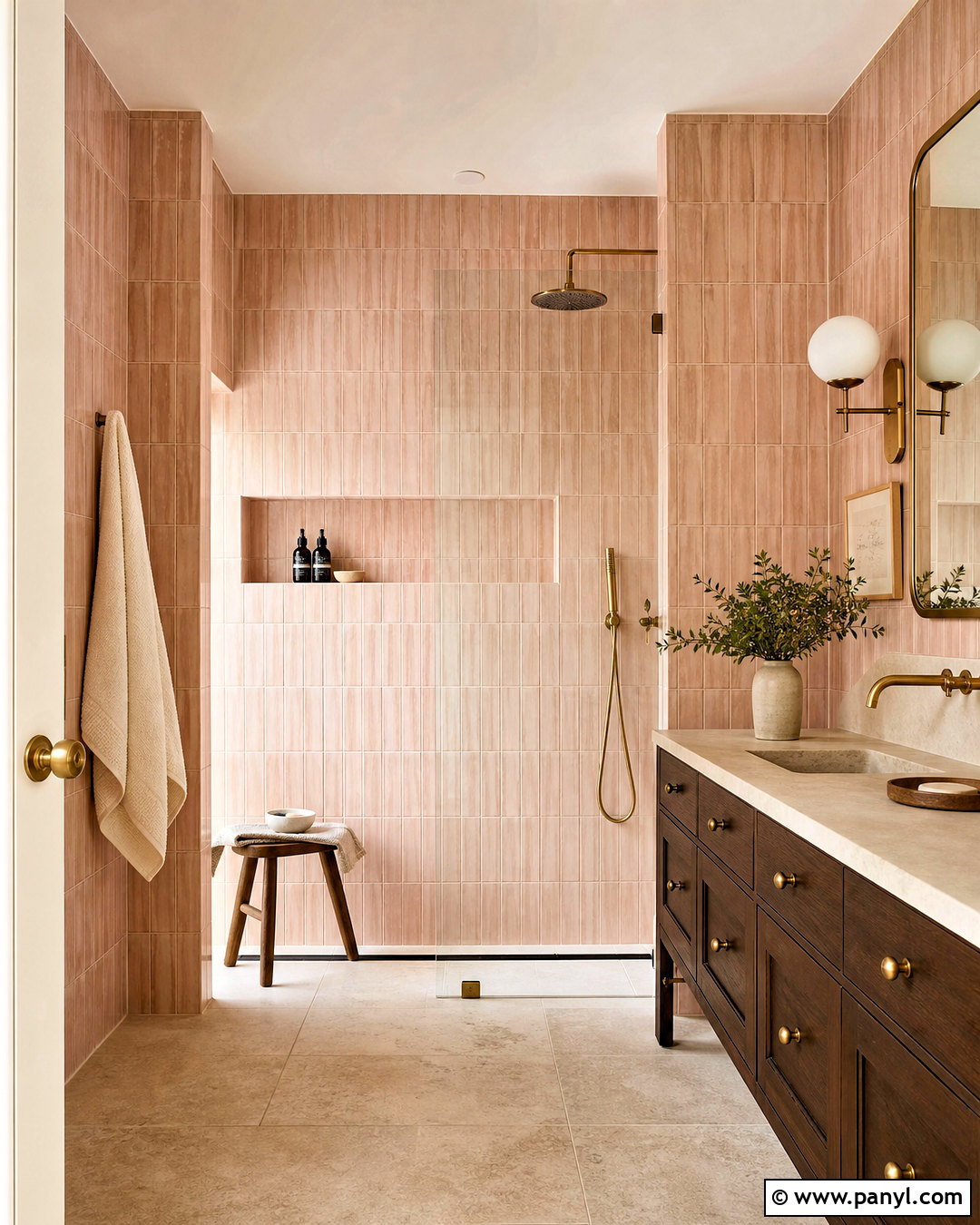 Blush Tile Bathroom - 20 blush bathroom ideas