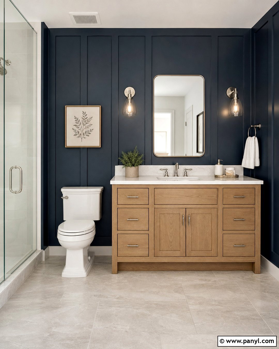 Board And Batten Bathroom Accent Wall - 20 Bathroom Accent Wall Ideas