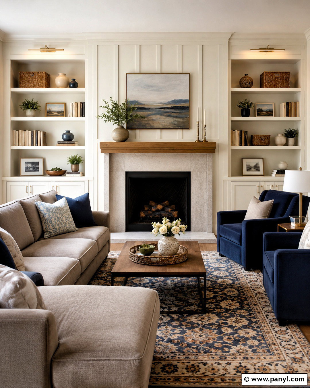 Board And Batten Fireplace Wall With Built-Ins - 20 board and batten fireplace wall ideas