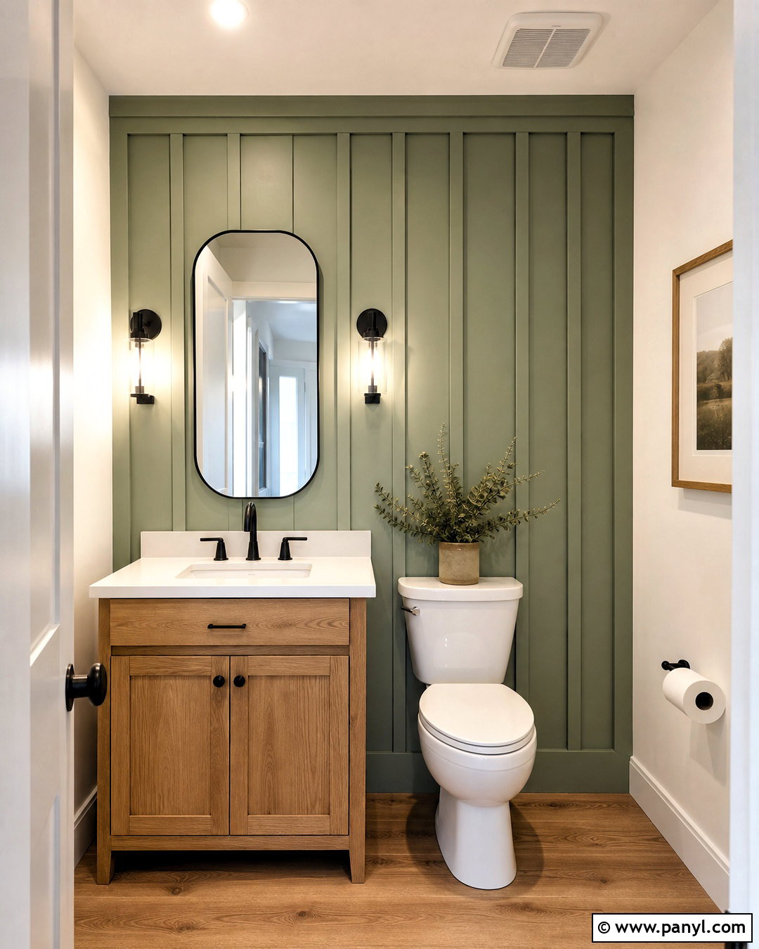 Board And Batten Half Bath Accent Wall - 20 half bath accent wall ideas