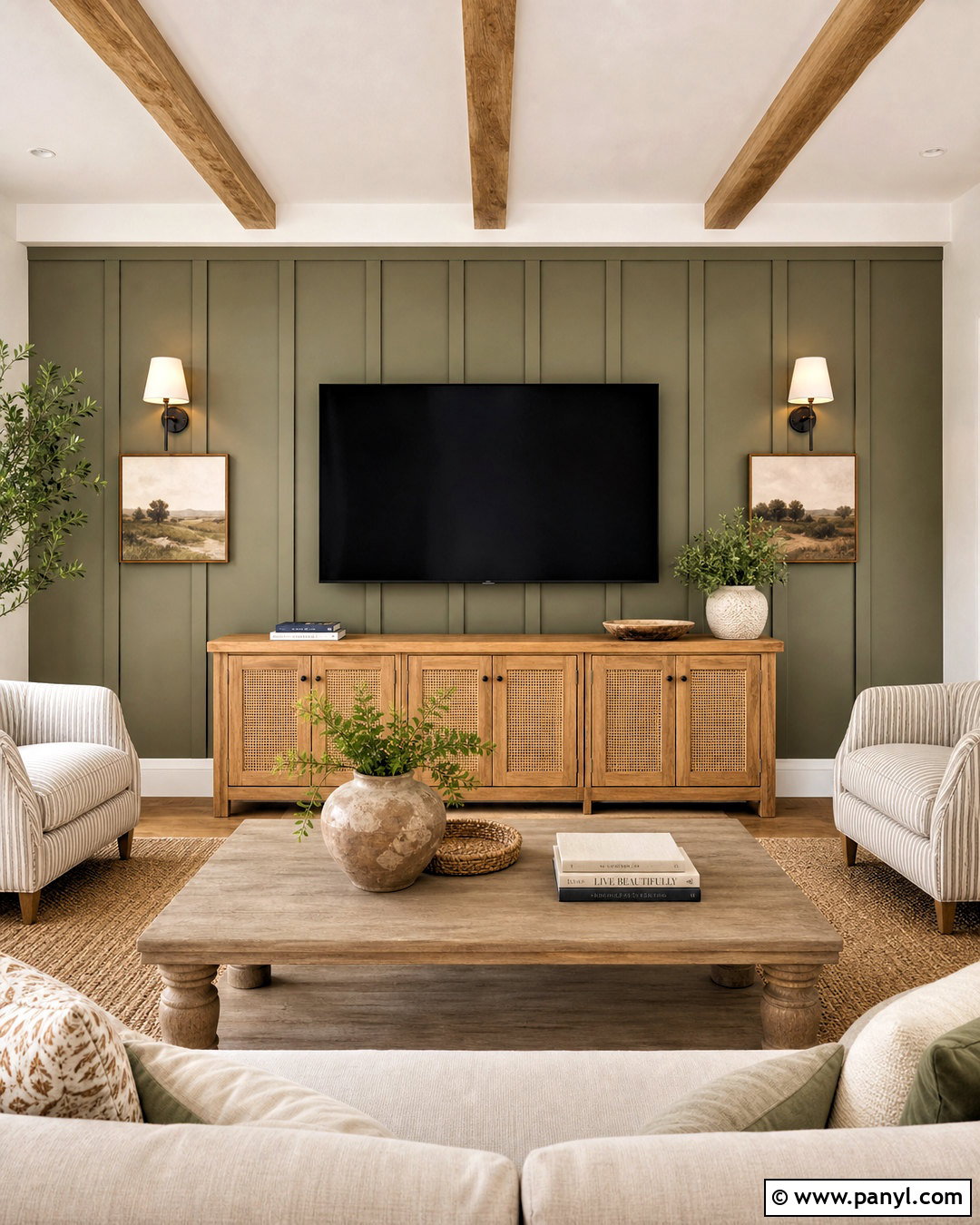 Board And Batten TV Back Wall - 20 tv back wall ideas