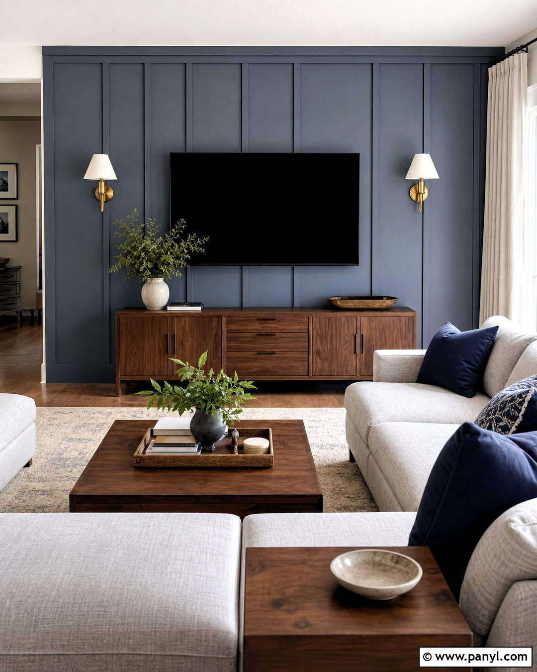 Board And Batten TV Wall - 20 tv wall design diy ideas
