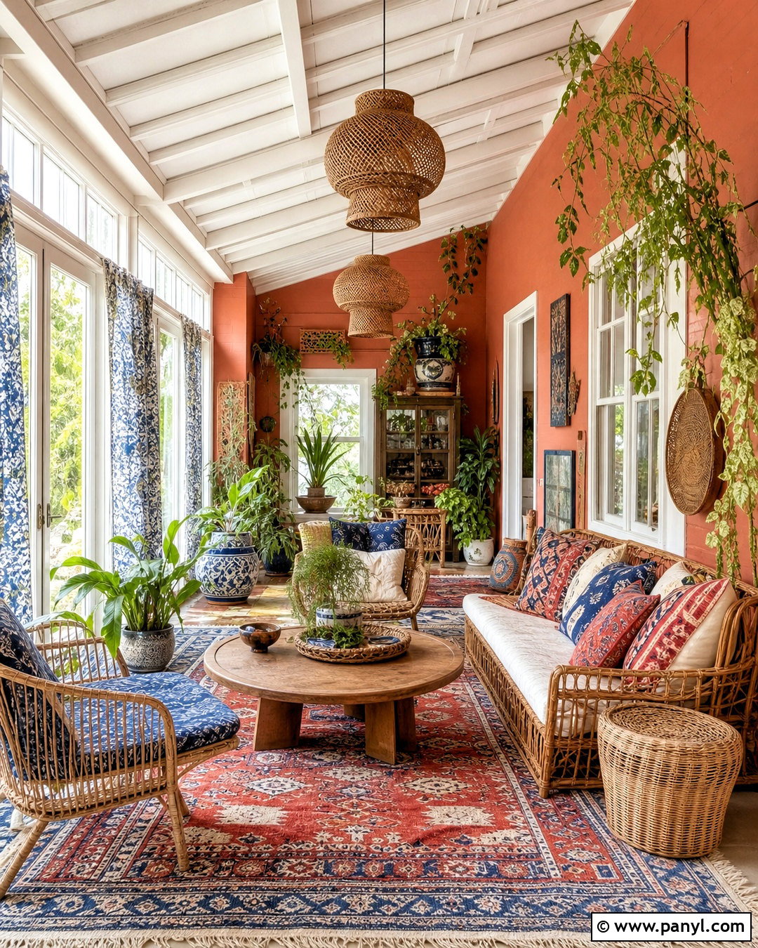 Bohemian Maximalist Sunroom - 20 interior design maximalist ideas