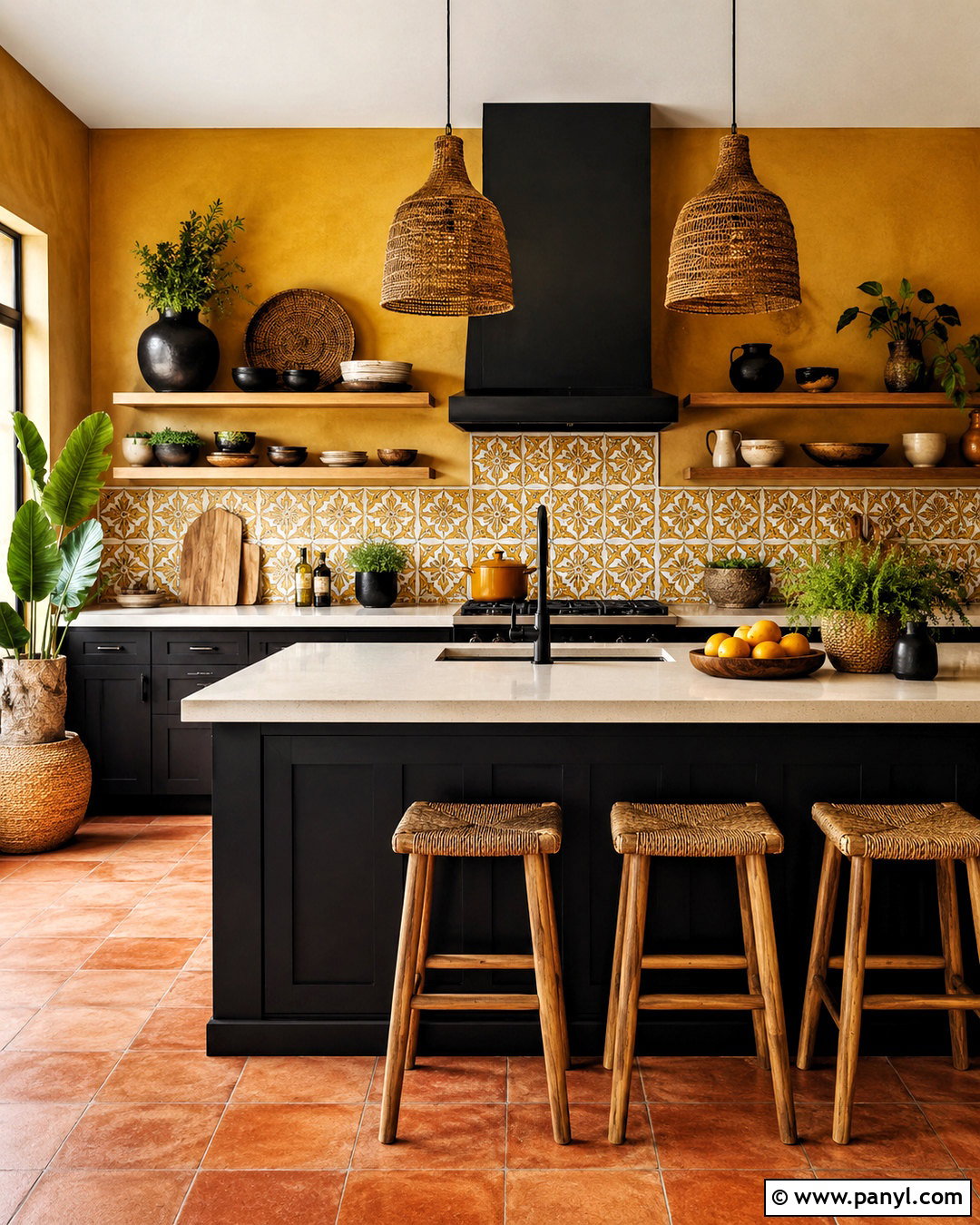 Boho Black And Yellow Kitchen - 20 black and yellow kitchen ideas