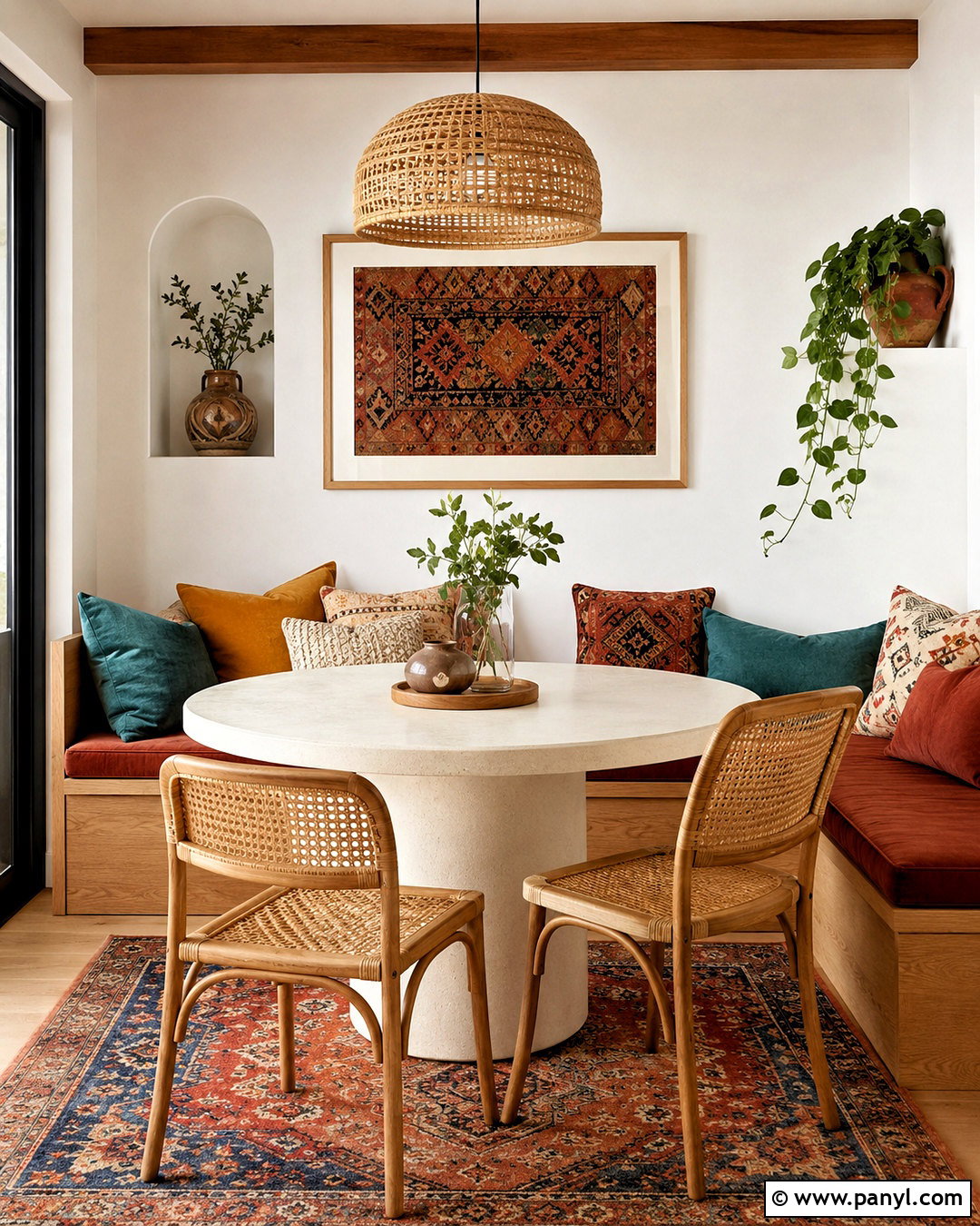 Boho Breakfast Nook - 20 breakfast nook ideas