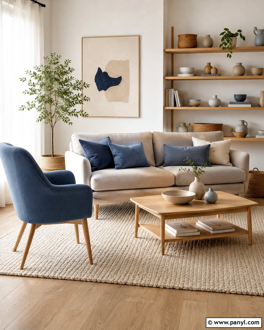 Boho Brown And Blue Living Room - 20 brown and blue living room ideas