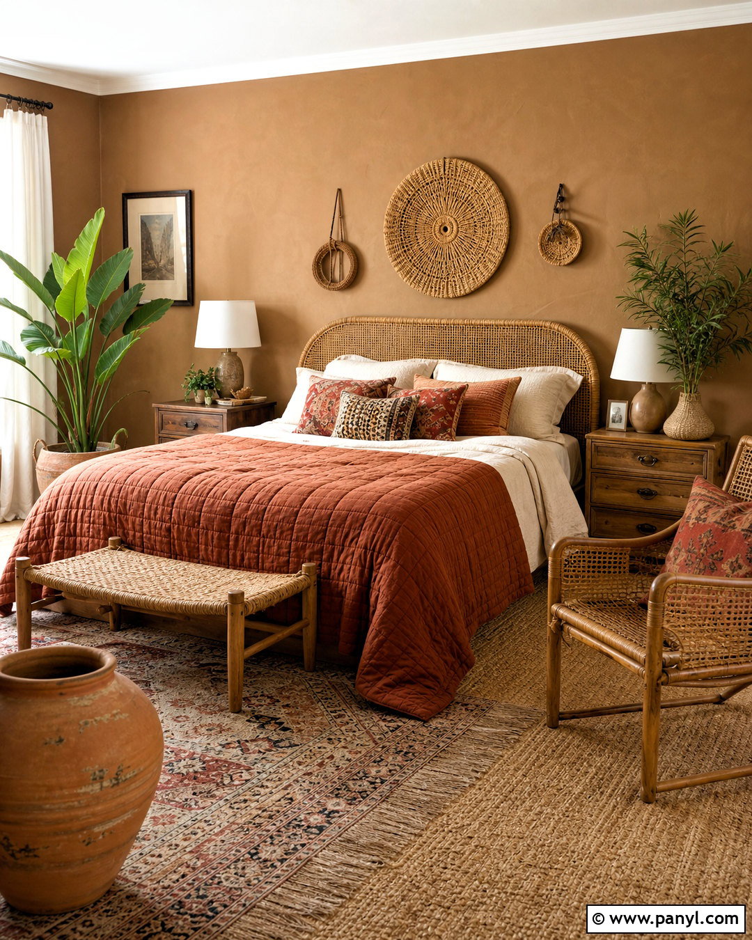Boho Brown Bedroom - 20 warm brown bedroom ideas