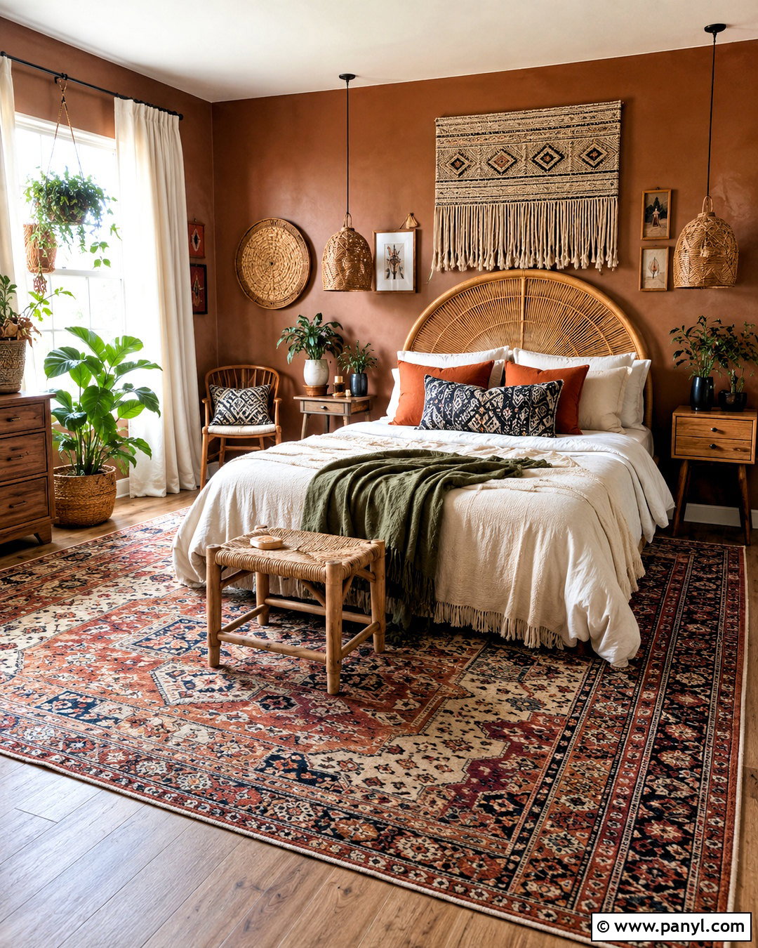 Boho Brown Wall Bedroom - 20 brown wall bedroom ideas
