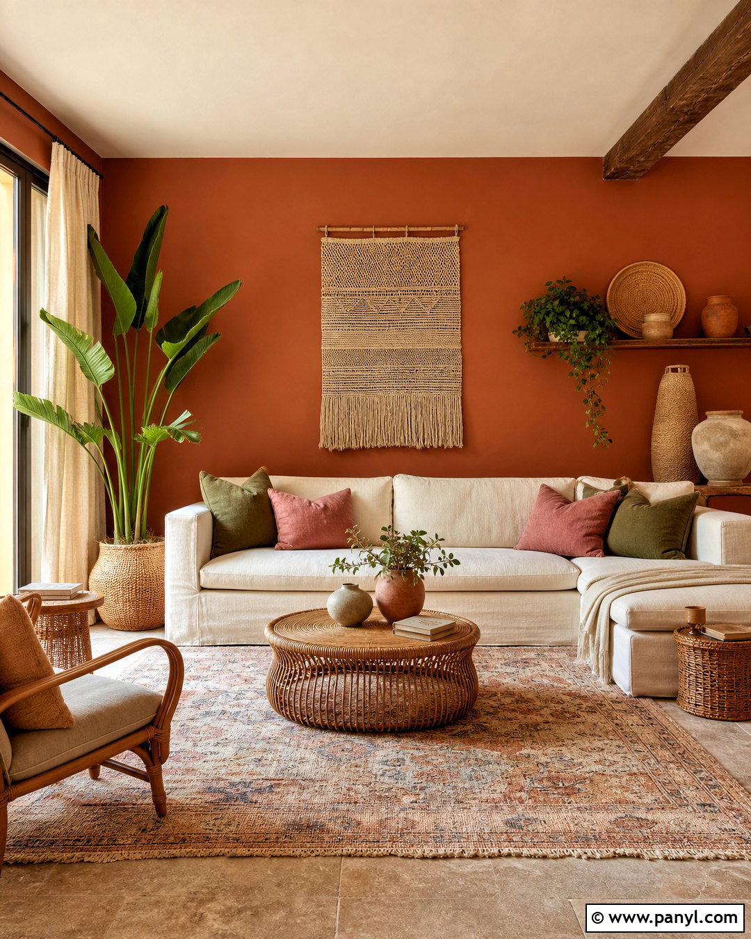 Boho Burnt Orange Living Room Wall - 20 burnt orange living room walls