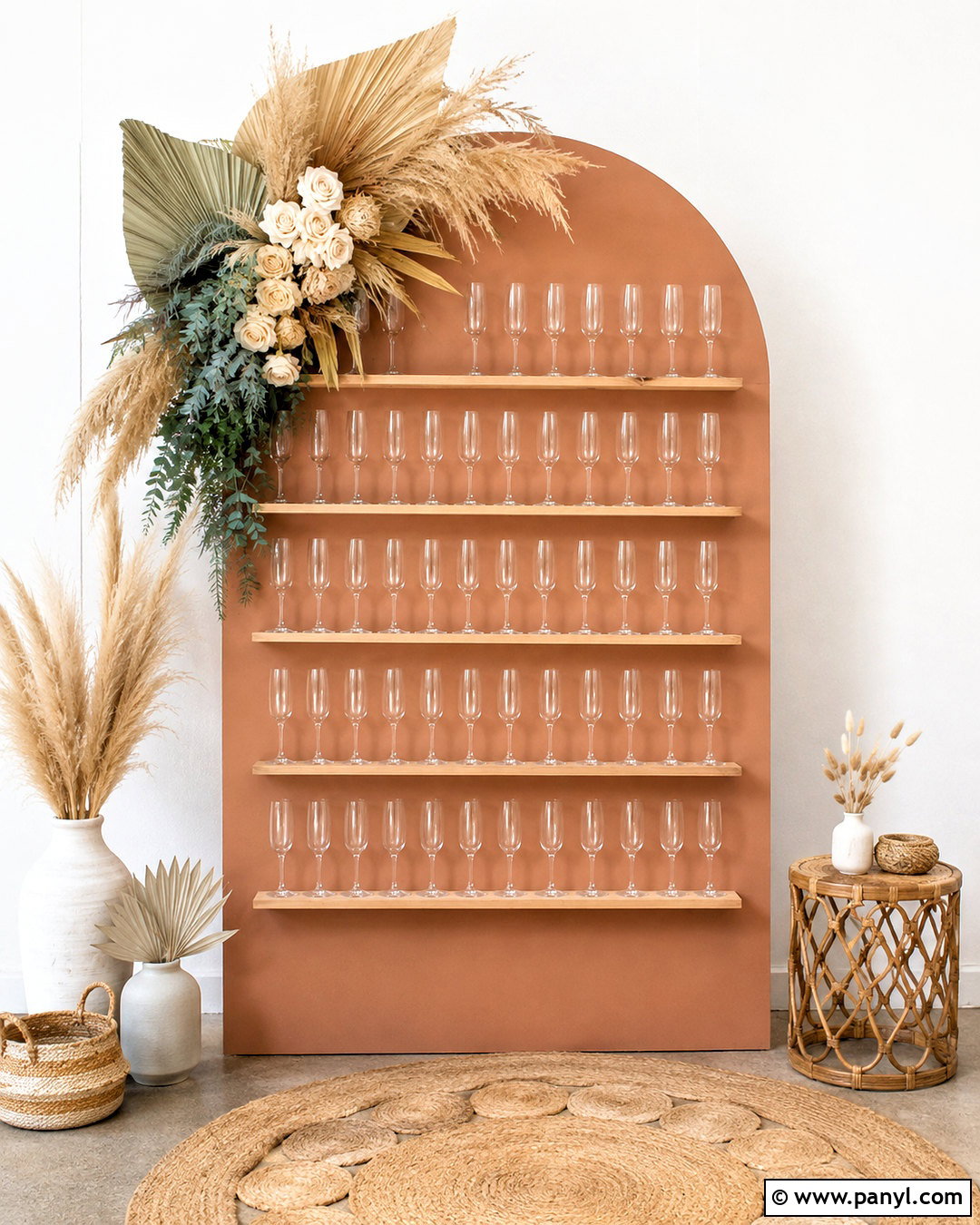 Boho Champagne Wall - 20 diy champagne wall ideas