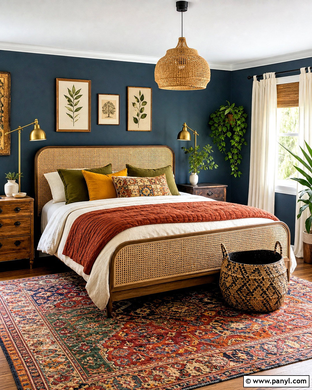 Boho Dark Blue Bedroom Walls - 20 dark blue bedroom walls