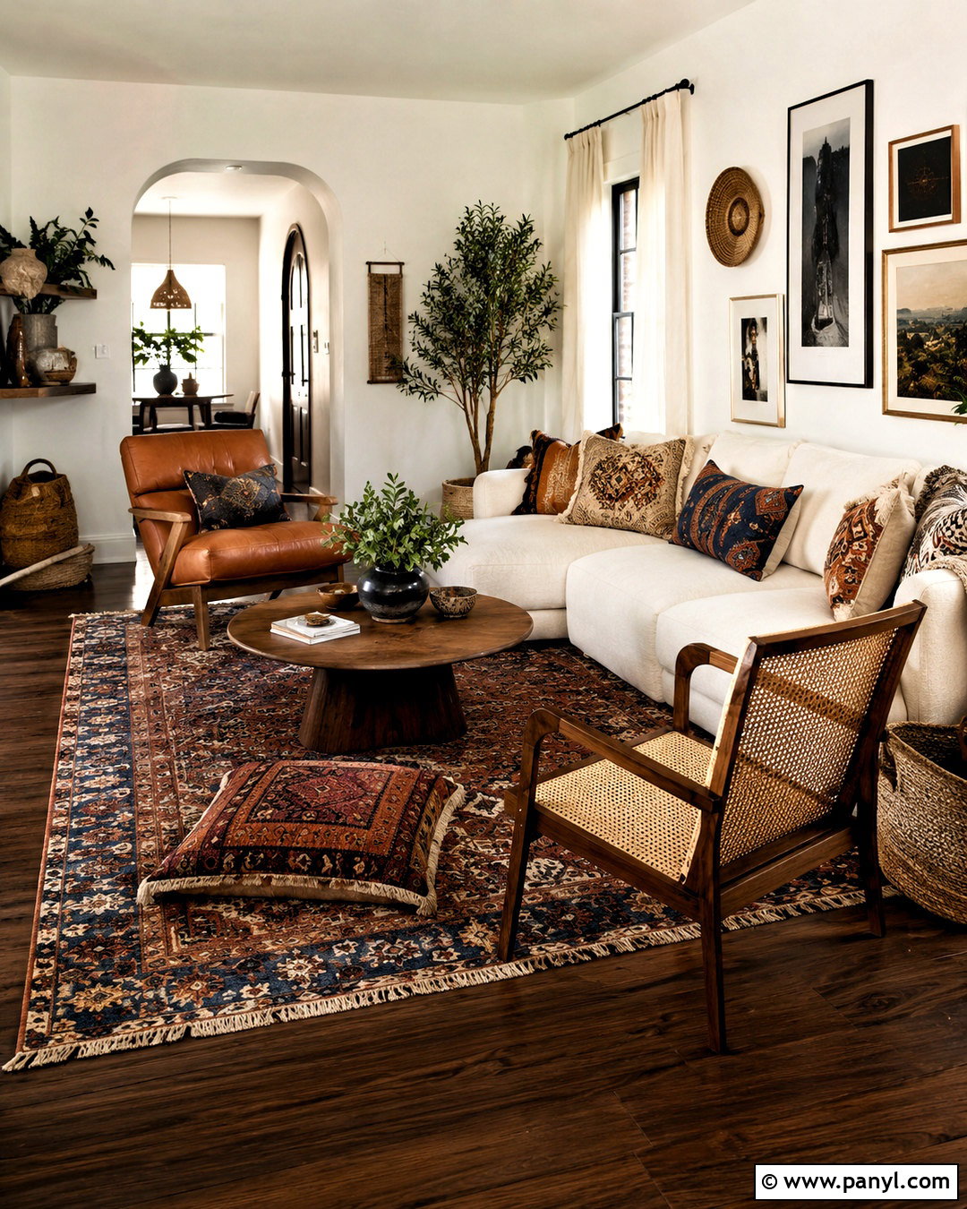 Boho Dark Brown Floor Living Room - 20 dark brown floor living room ideas