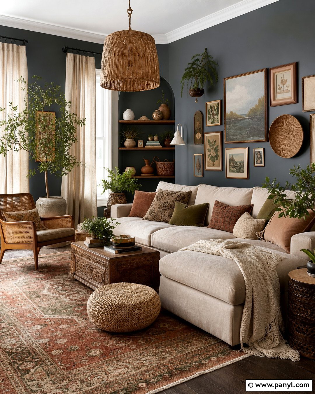 Boho Dark Grey Living Room Walls - 30 Dark Grey Living Room Walls